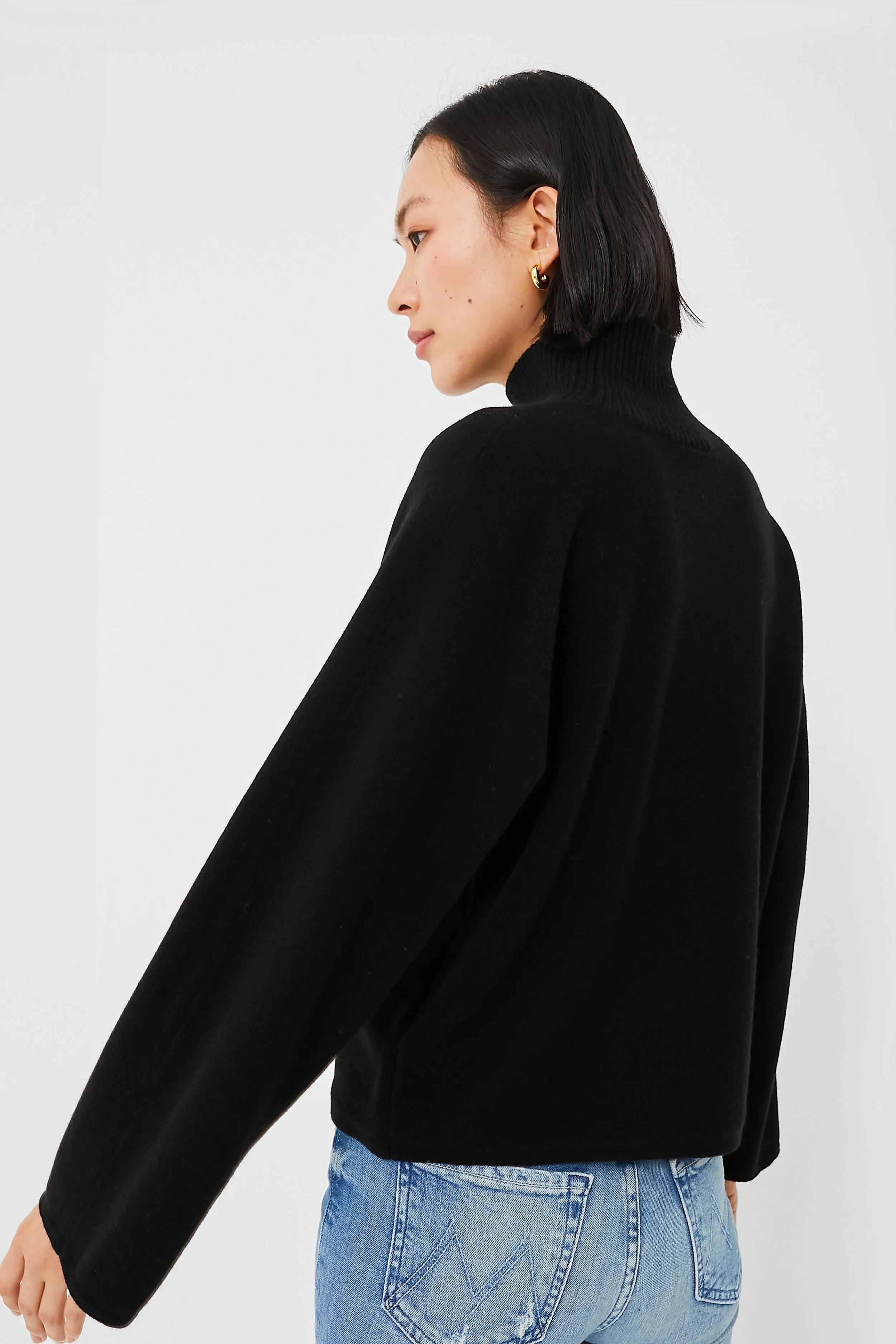 Black Dolman Sleeve Turtleneck