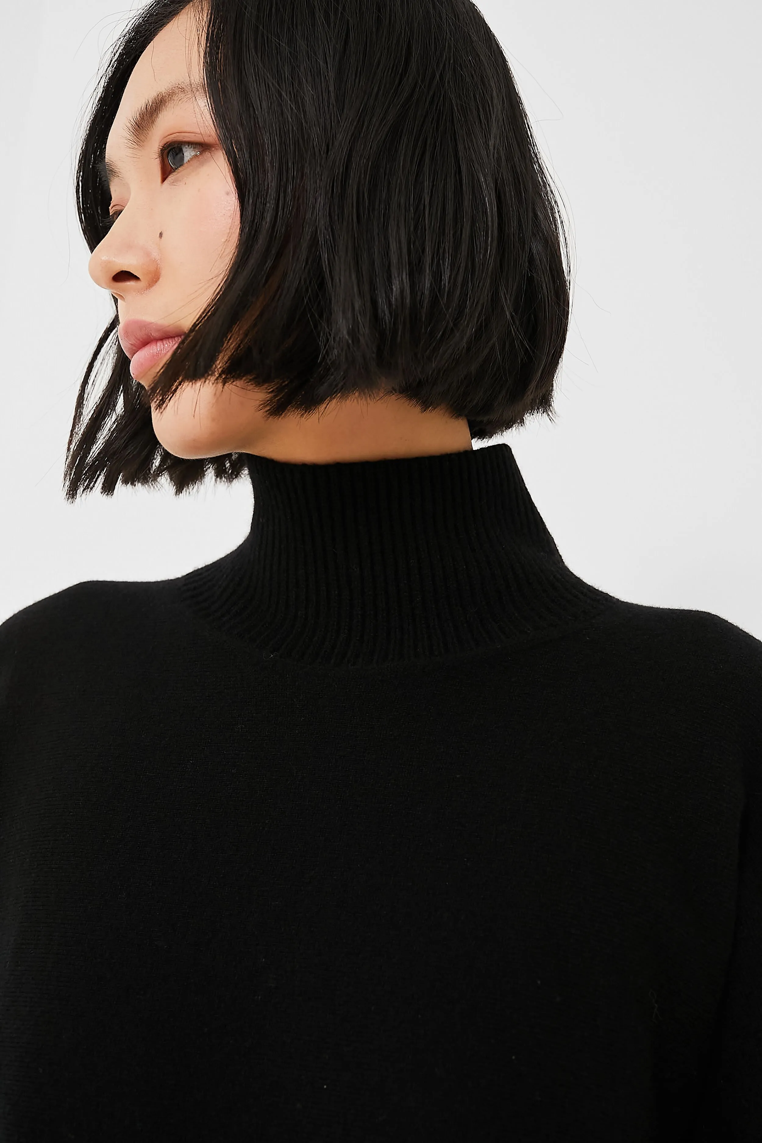 Black Dolman Sleeve Turtleneck