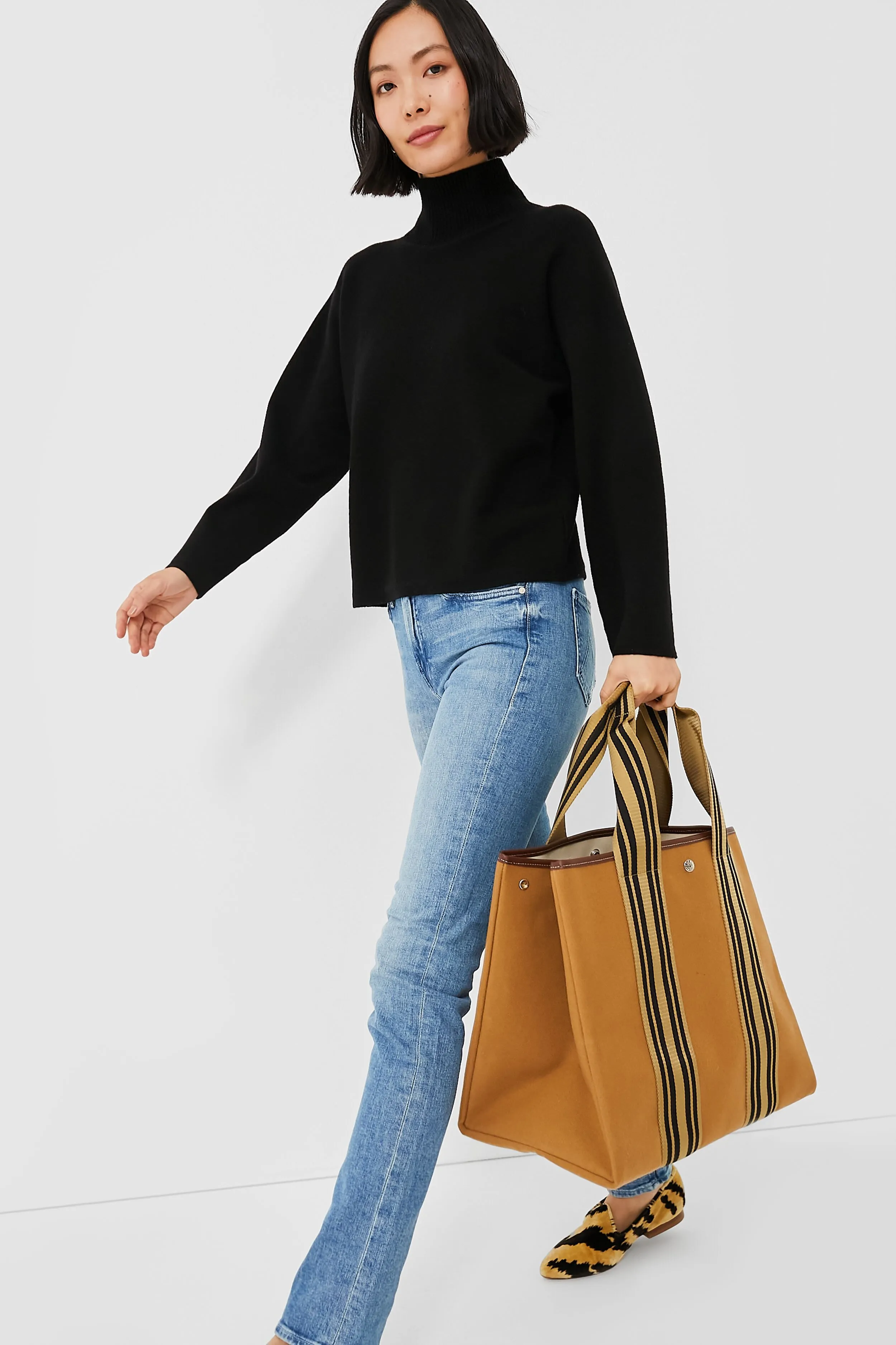 Black Dolman Sleeve Turtleneck