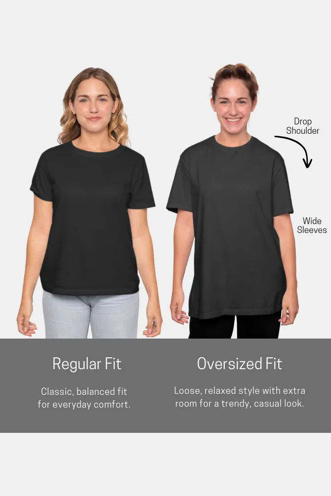 Black Lightweight Oversized T-shirt for women