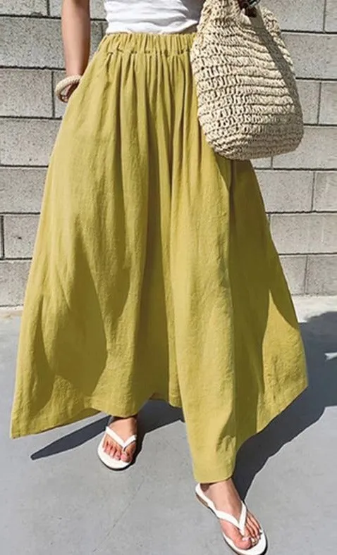 Boho Style Wide Leg Trousers