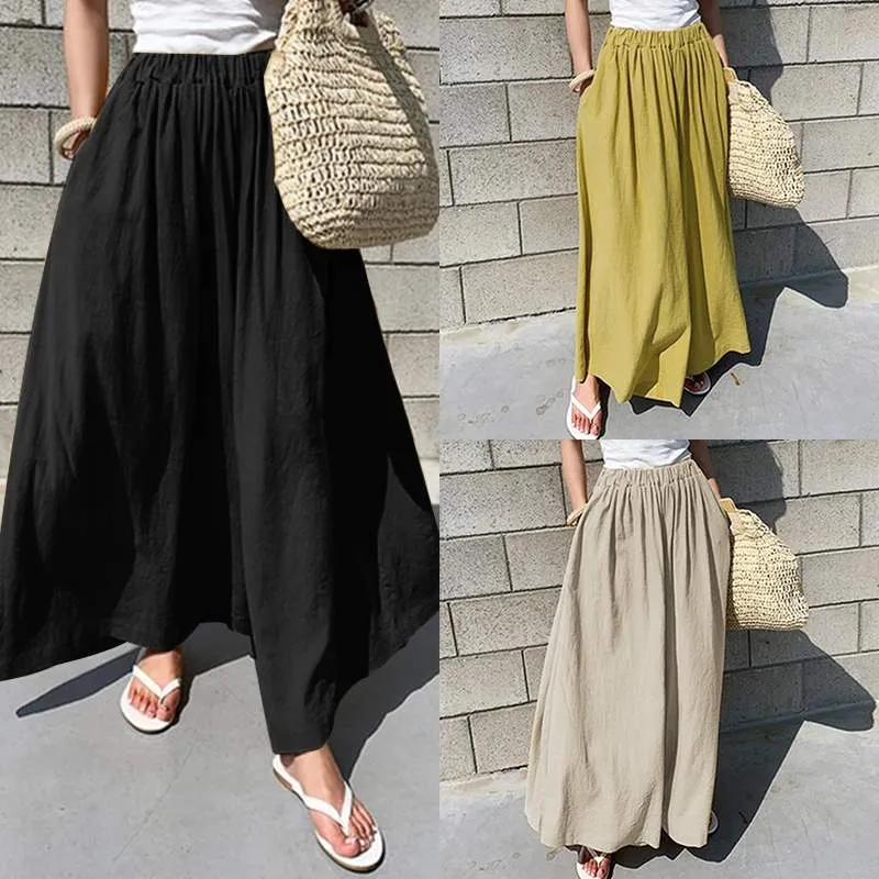 Boho Style Wide Leg Trousers