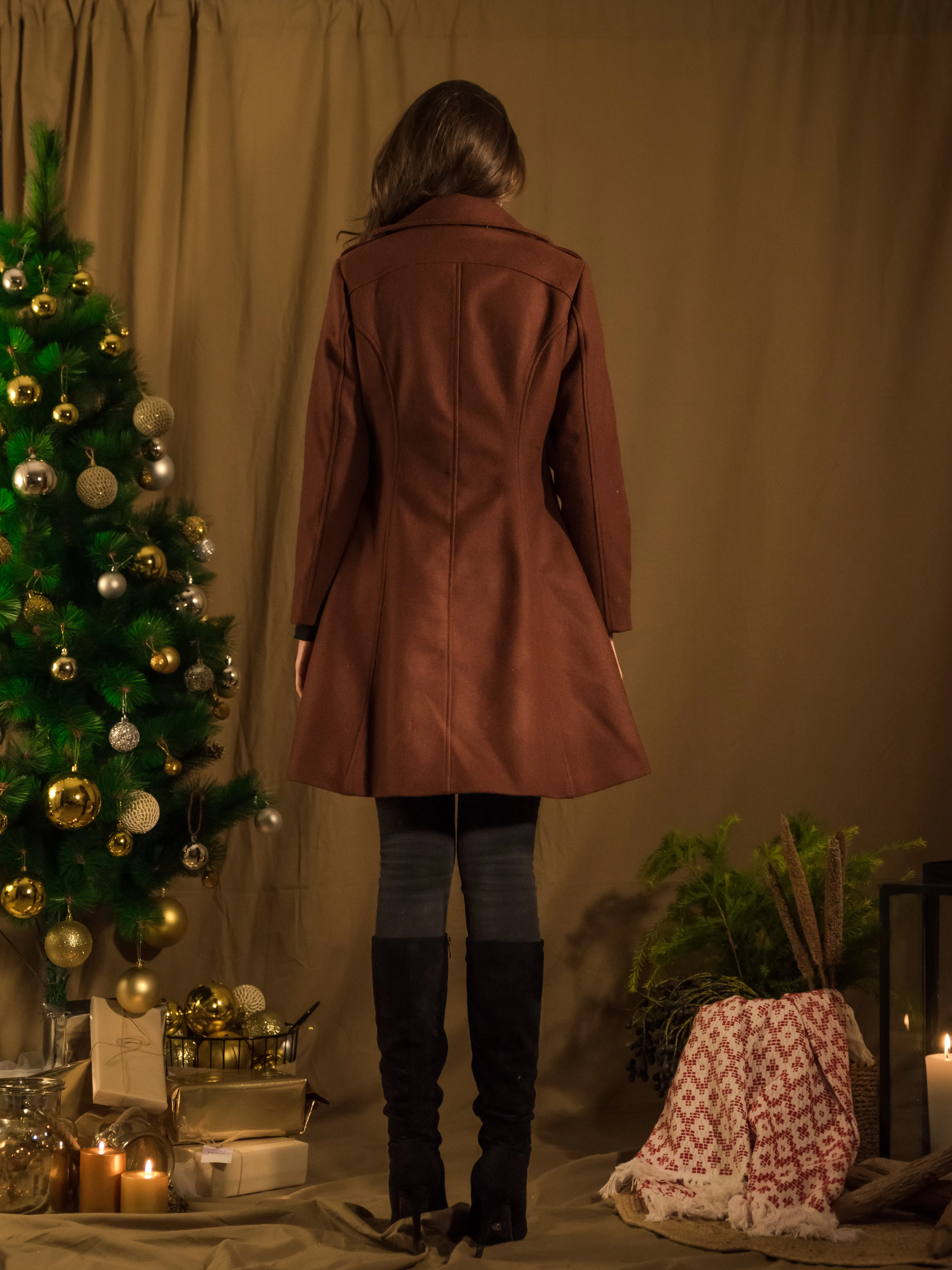 Bruno Brown Wool Coat