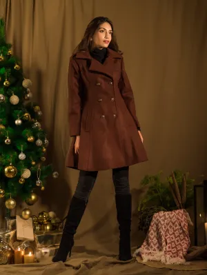 Bruno Brown Wool Coat