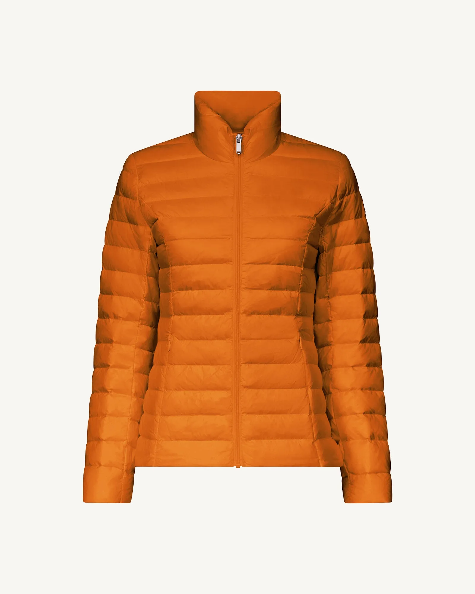 Burnt orange Cha lightweight puffer jacket