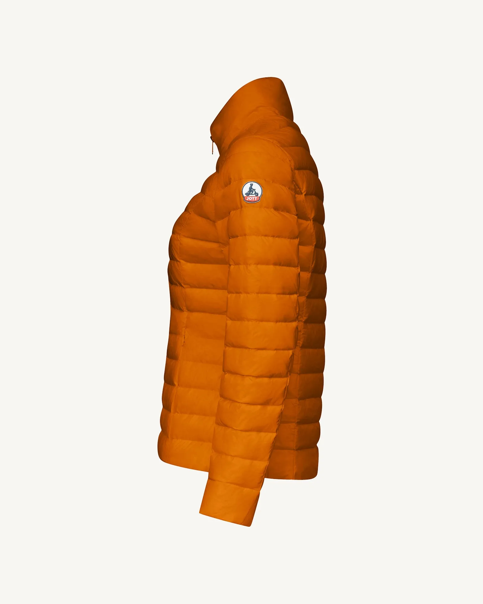 Burnt orange Cha lightweight puffer jacket