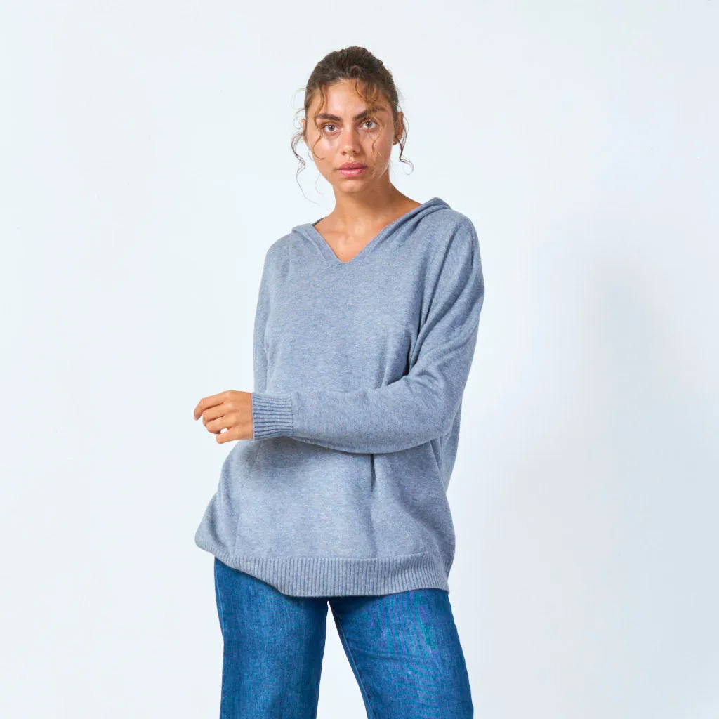 Casual oversized hoodie with front pocket wholesale