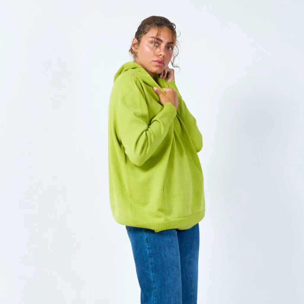 Casual oversized hoodie with front pocket wholesale