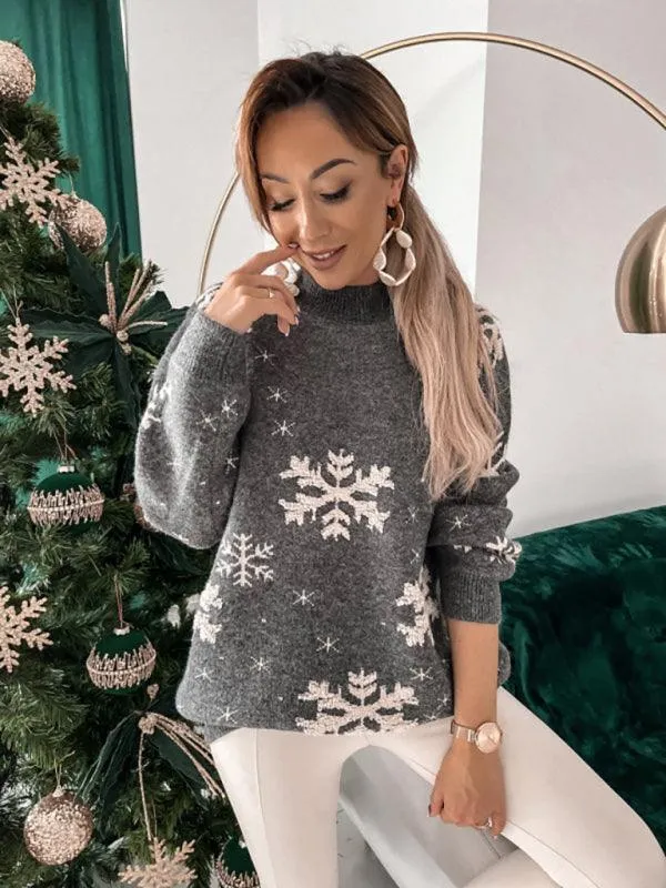 Charming Snowflake Holiday Sweater for Women: Celebrate in Comfort and Style