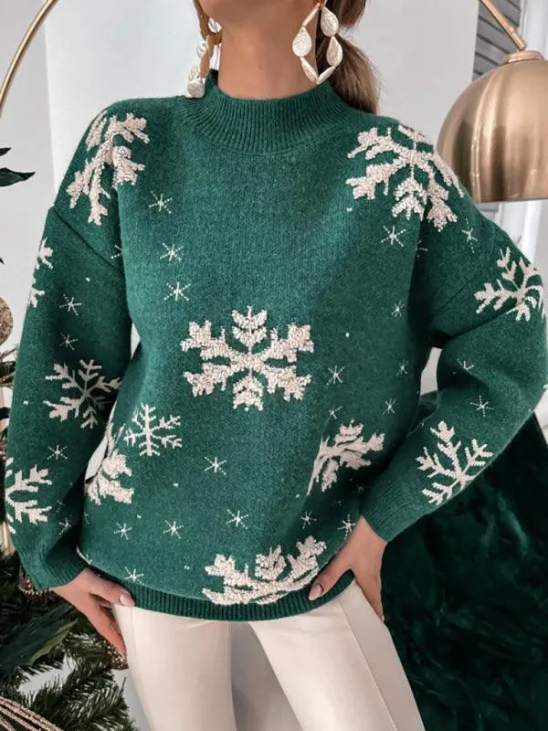 Charming Snowflake Holiday Sweater for Women: Celebrate in Comfort and Style