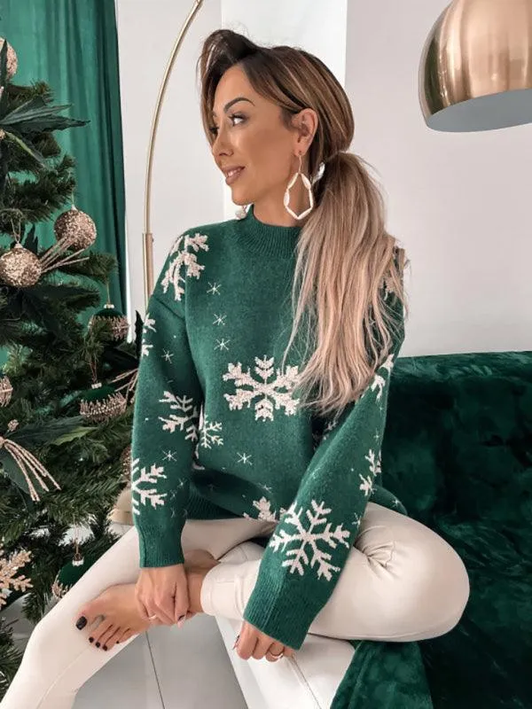 Charming Snowflake Holiday Sweater for Women: Celebrate in Comfort and Style