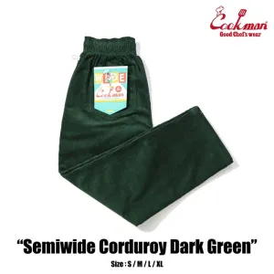 Cookman Chef Pants Semiwide Corduroy Dark Green