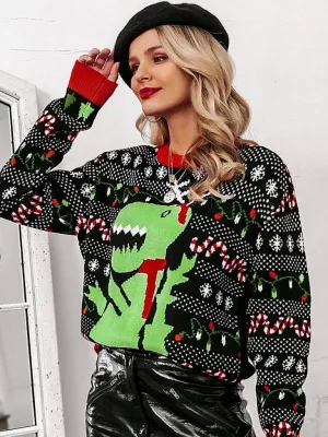 Cozy Snowflake Wonderland Christmas Sweater - Women's Festive Winter Fashion