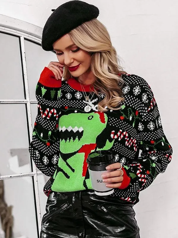 Cozy Snowflake Wonderland Christmas Sweater - Women's Festive Winter Fashion