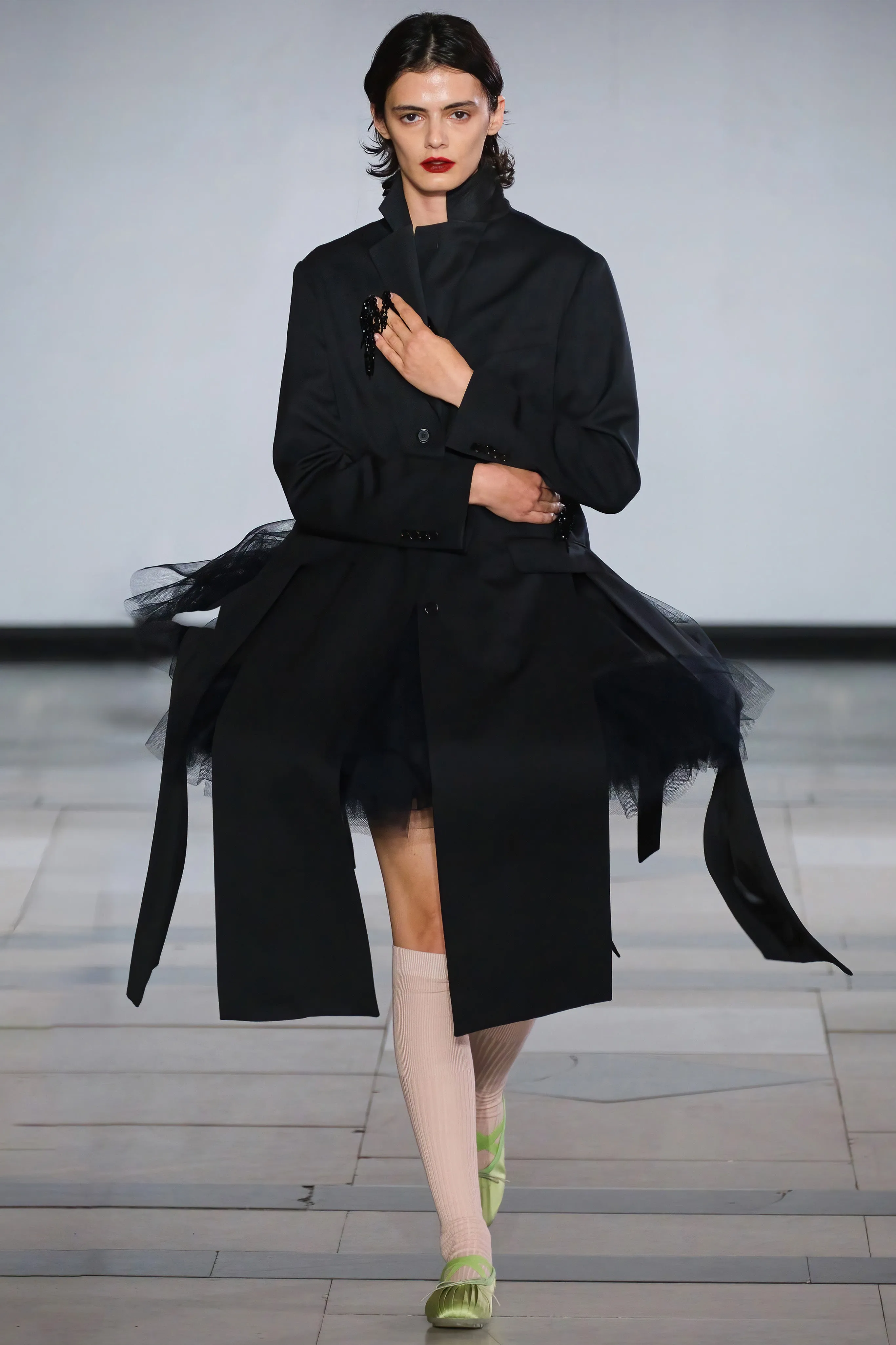 Cut-Out Bow Detail Coat