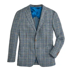 Di Pray Sky/Chocolate Multi Check Sport Coat - Endless Sky