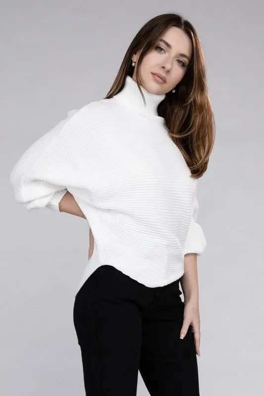 Dolman Sleeve Turtleneck Sweater