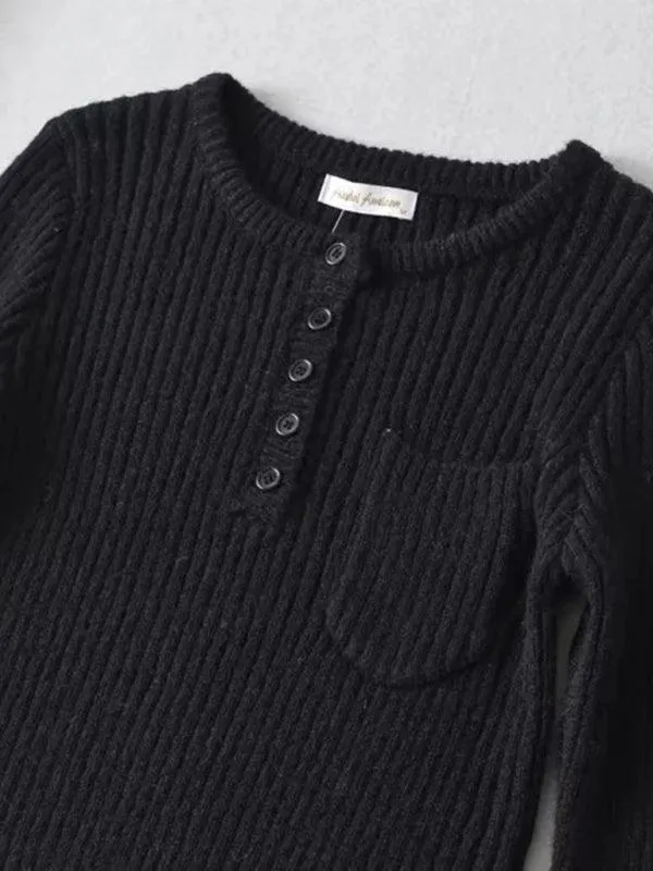 Elegant Curved Hem Knit Sweater for Women - Essential Winter Fashion Piece