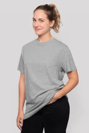 Grey Melange Oversized T-shirt for women