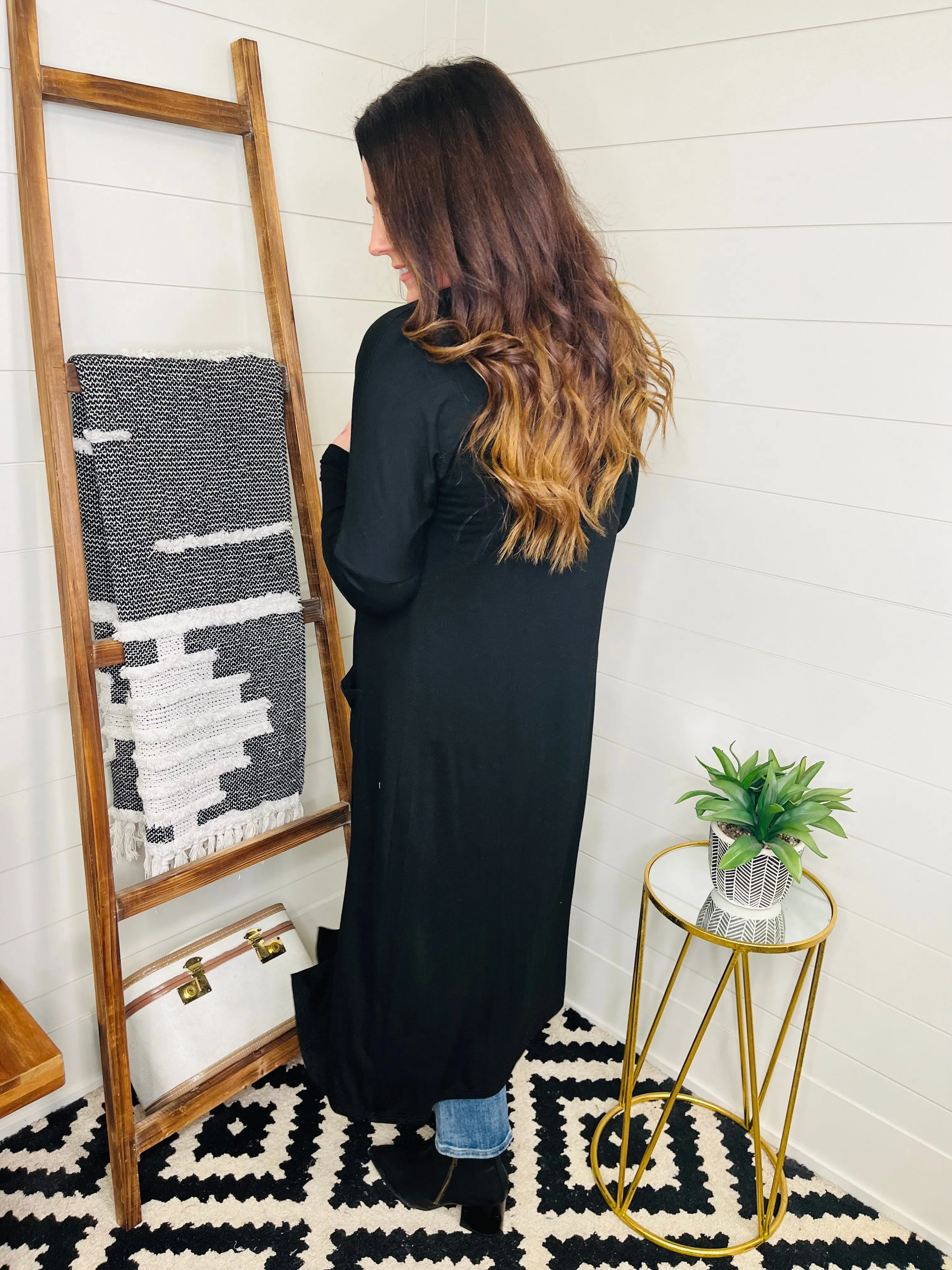 Long Sleeve Open Front Duster