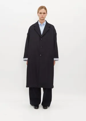 Moon Wool Coat — Navy