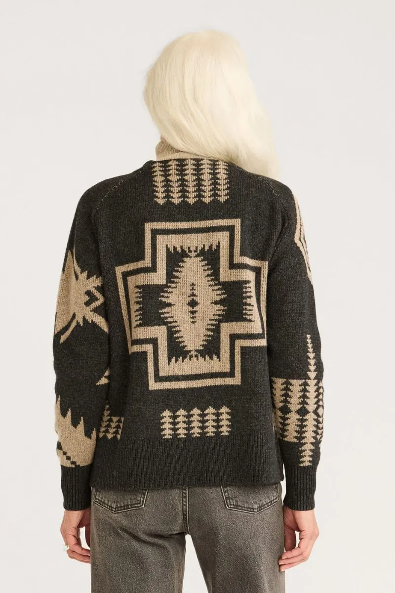 Oversized Graphic Cardigan