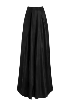 Persica Maxi Velvet Skirt - Black by RosewaterHouse