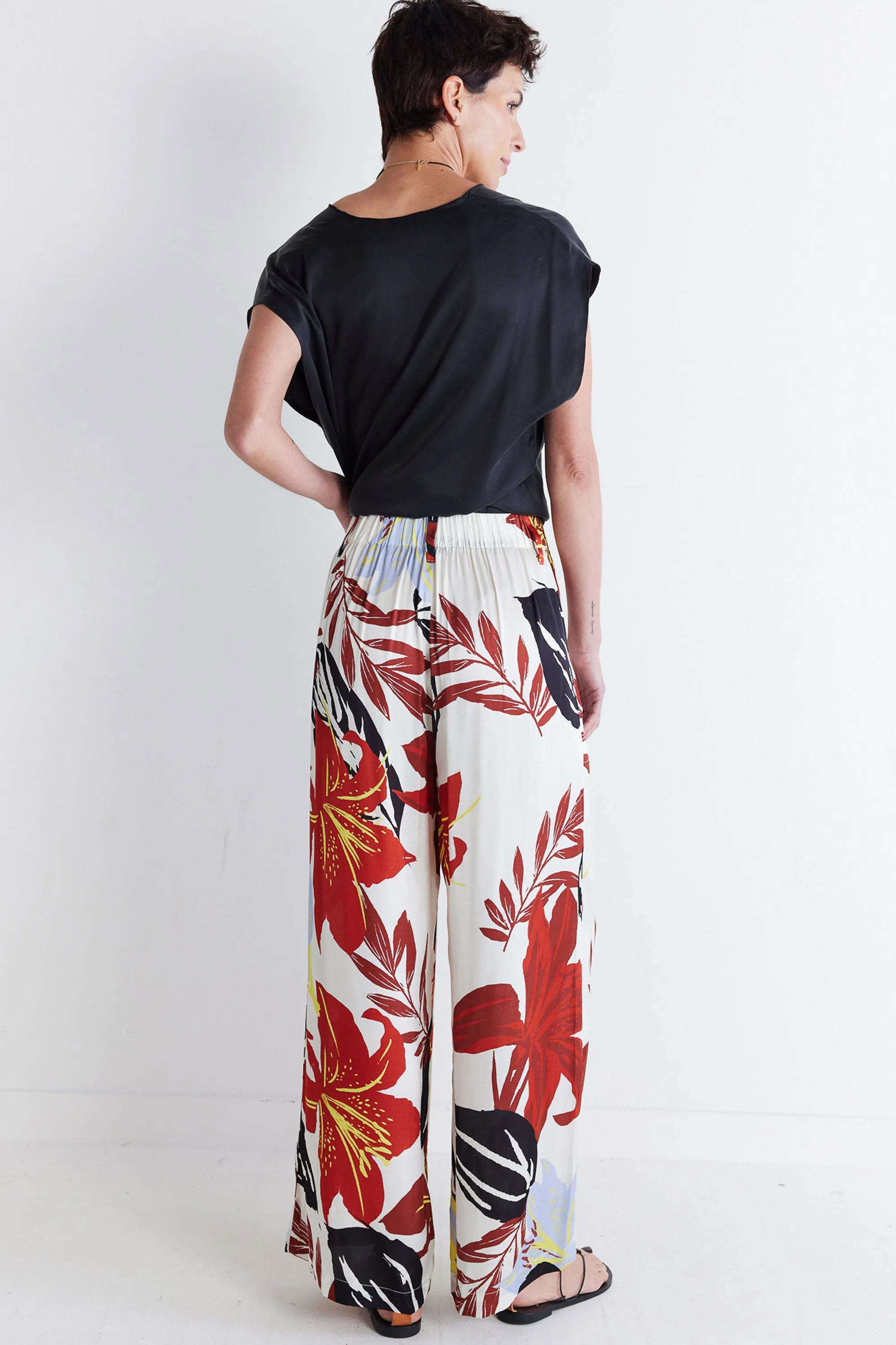 Printed Wide-Leg Trouser