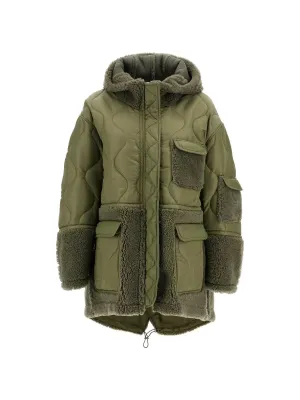 Quilted Shearling Parka