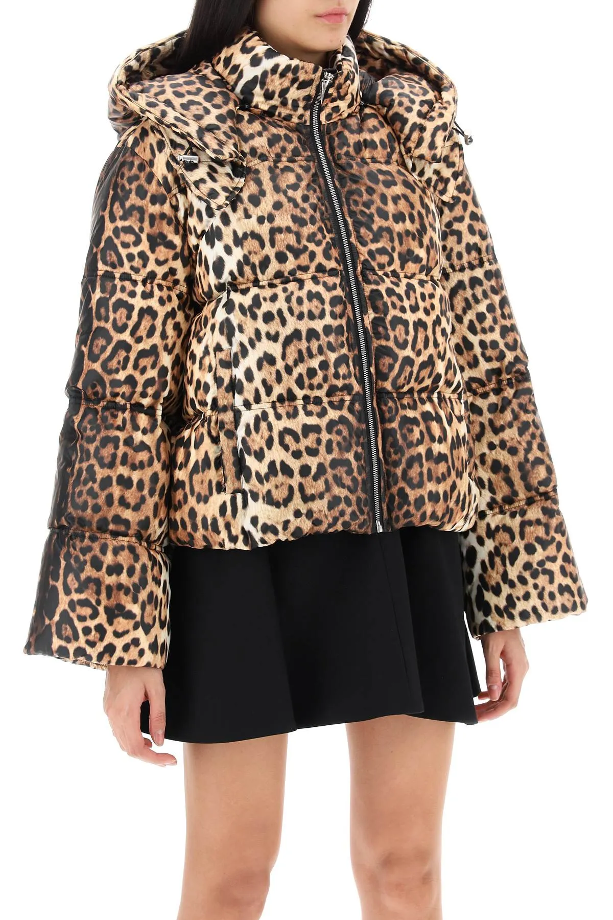 Roberto Cavalli Jaguar Hooded Puffer Jacket