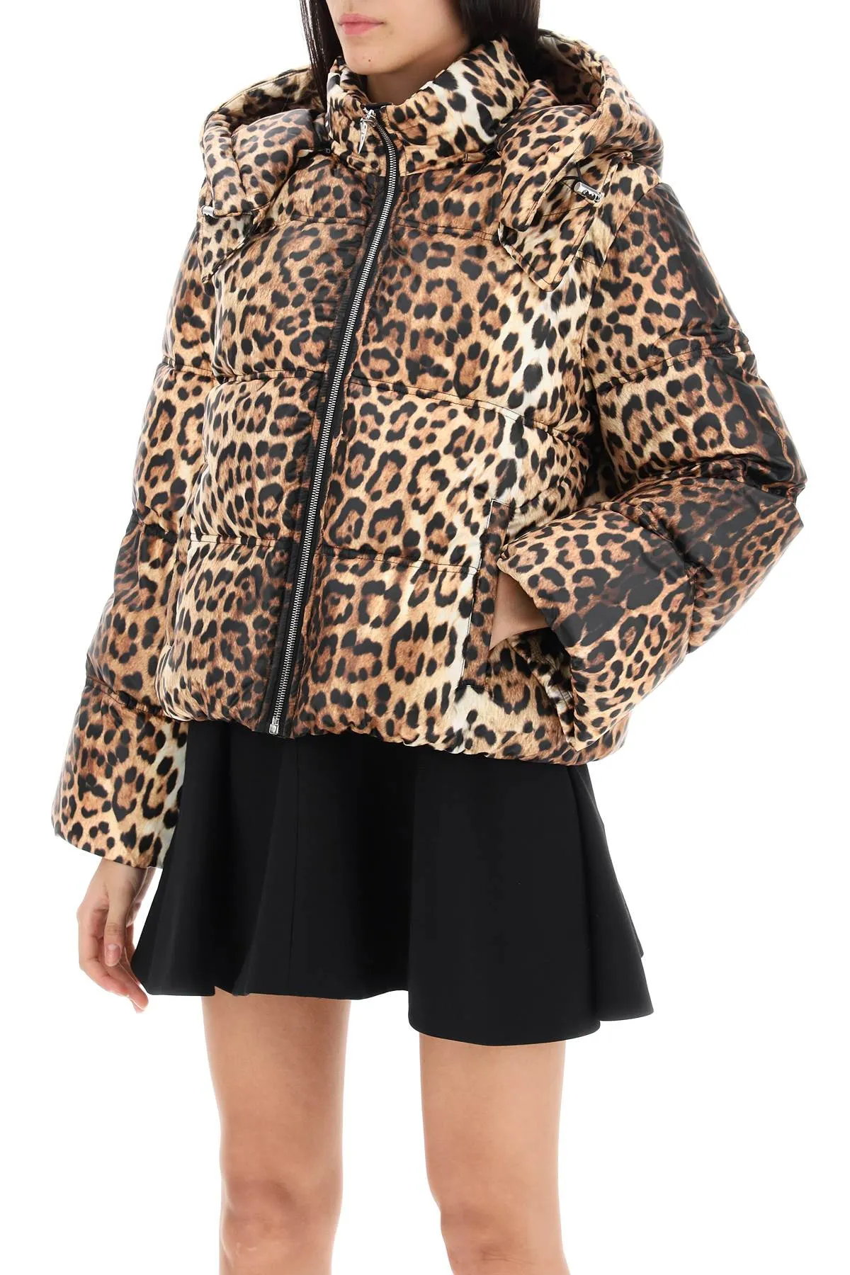 Roberto Cavalli Jaguar Hooded Puffer Jacket