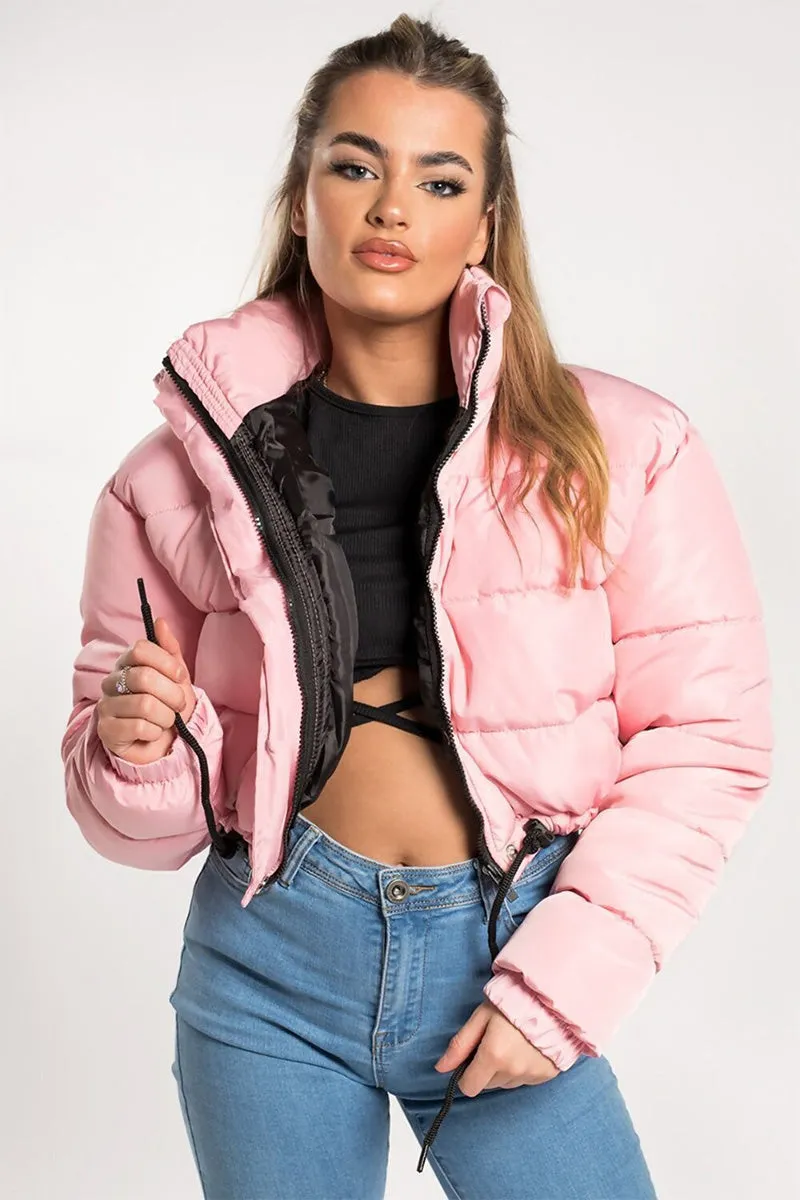 Sleek Cropped Puffer Jacket