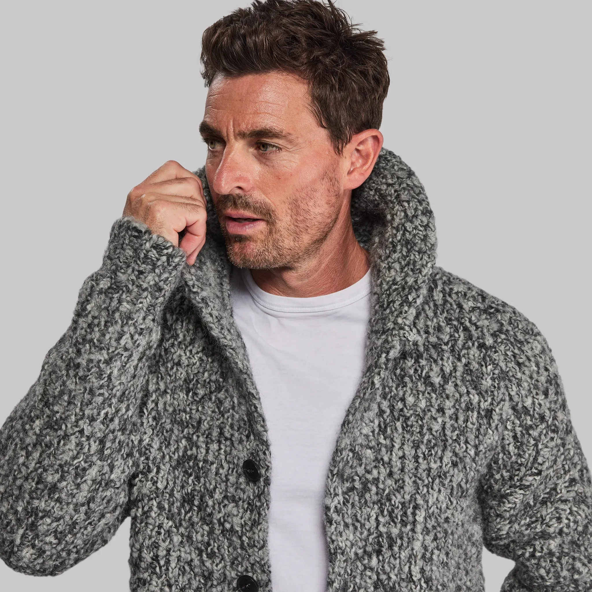 Sub Zero Cardigan. Grey Marl edition