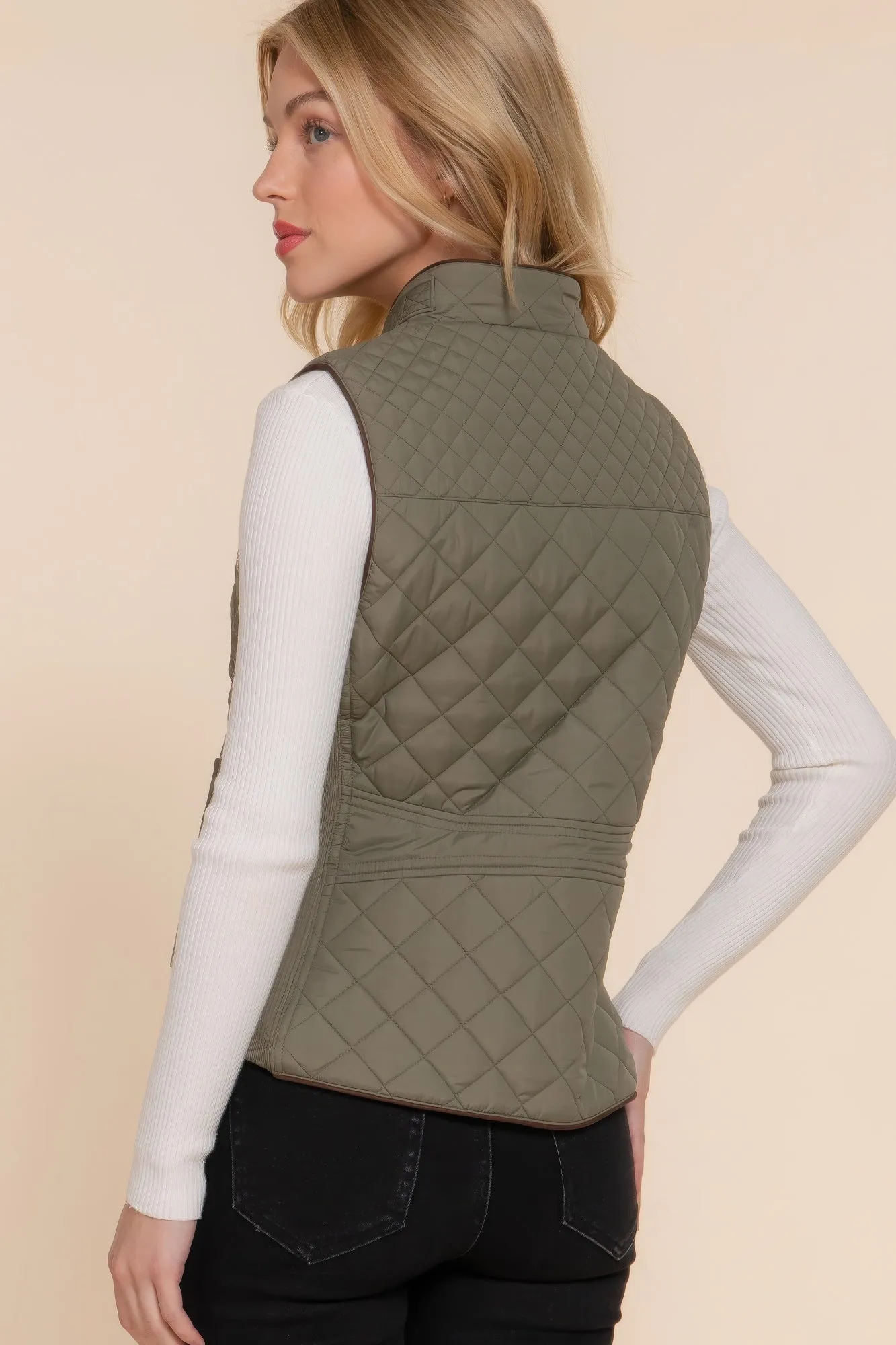 Suede Quilted Vest