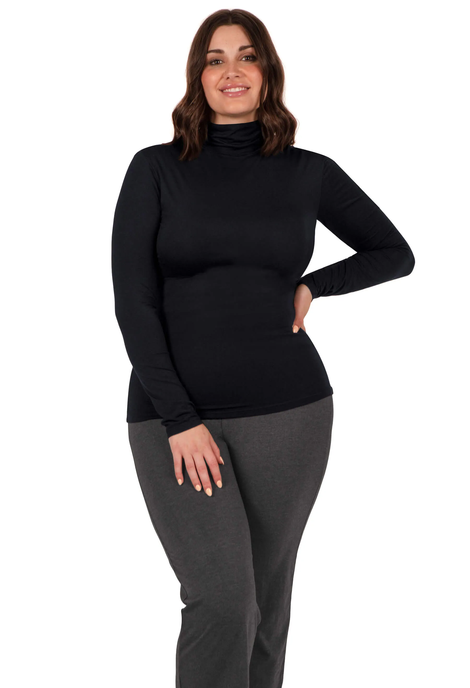 Super Soft Modal Turtleneck Thermal Top