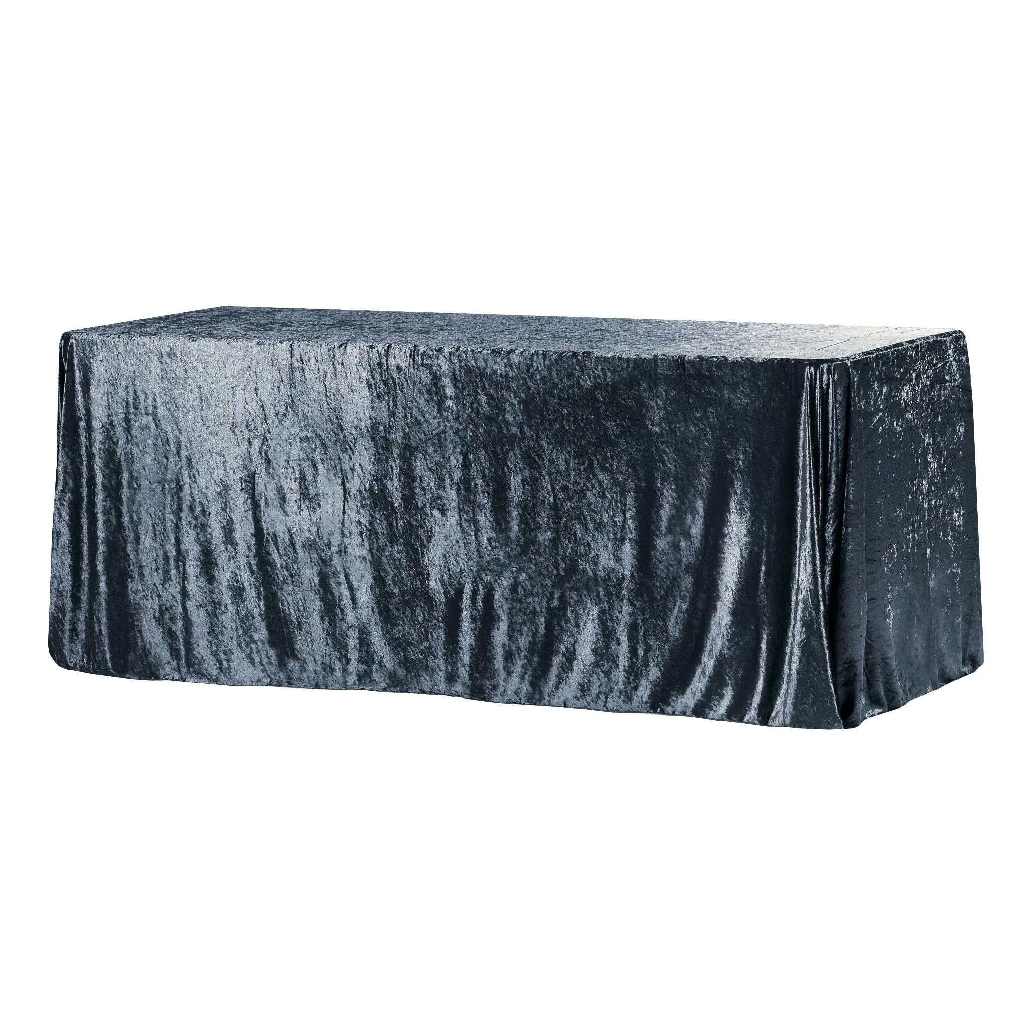 Velvet 90"x156" Rectangular Tablecloth - Dark Slate Blue