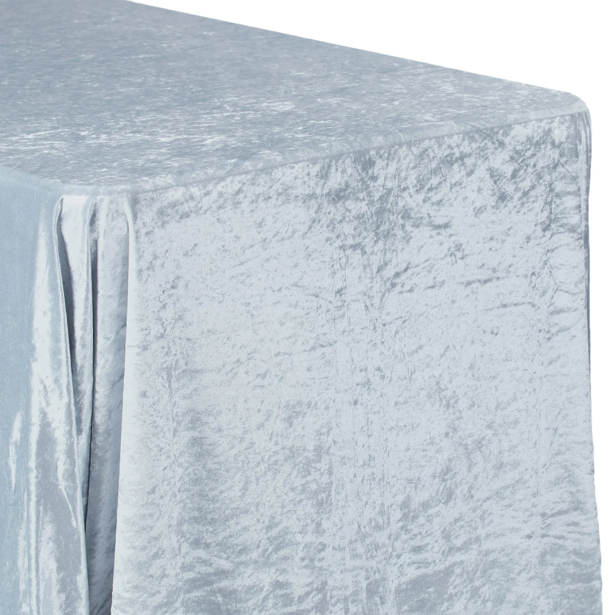 Velvet 90"x156" Rectangular Tablecloth - Dusty Blue