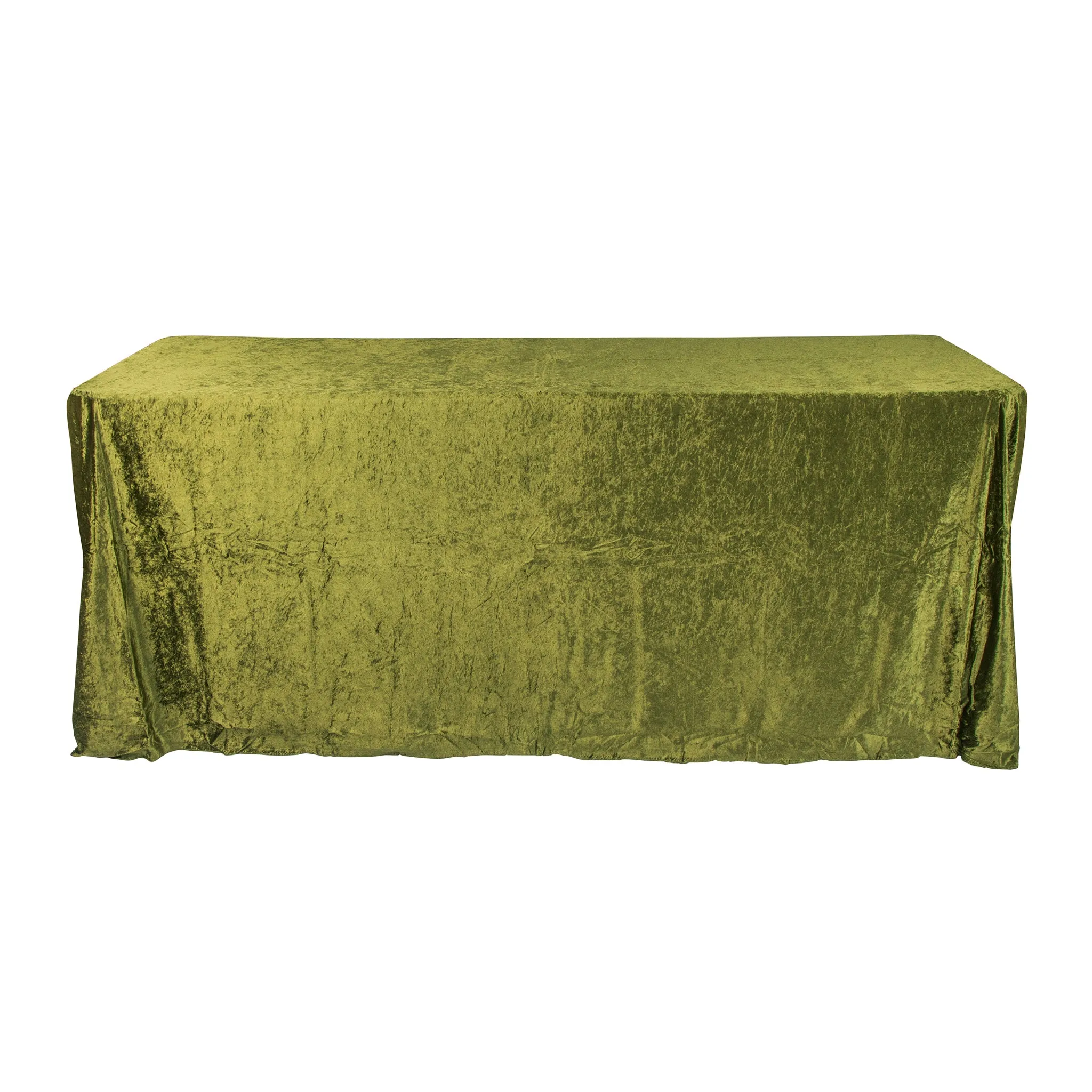 Velvet 90"x156" Rectangular Tablecloth - Olive Green