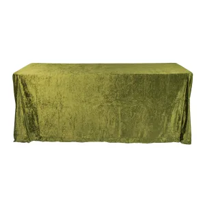 Velvet 90"x156" Rectangular Tablecloth - Olive Green