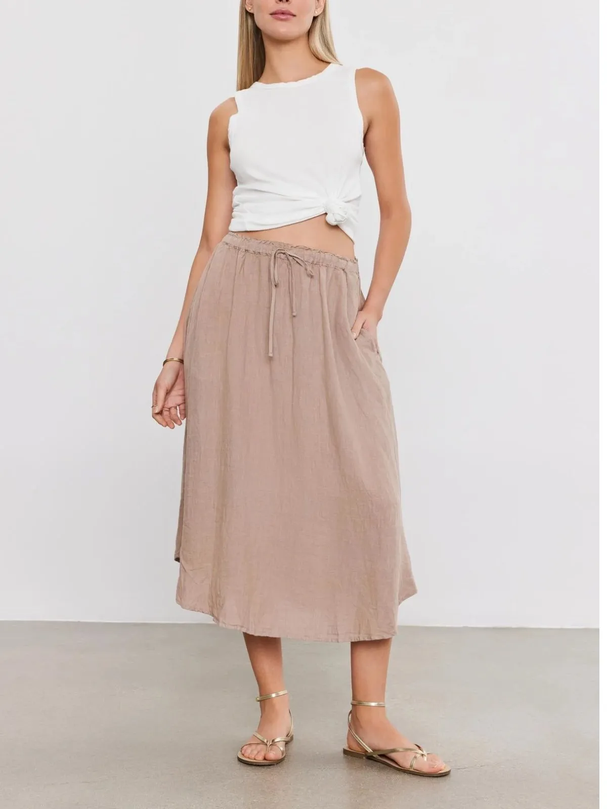 Velvet by Graham & Spencer Women's Nemy Linen Skirt