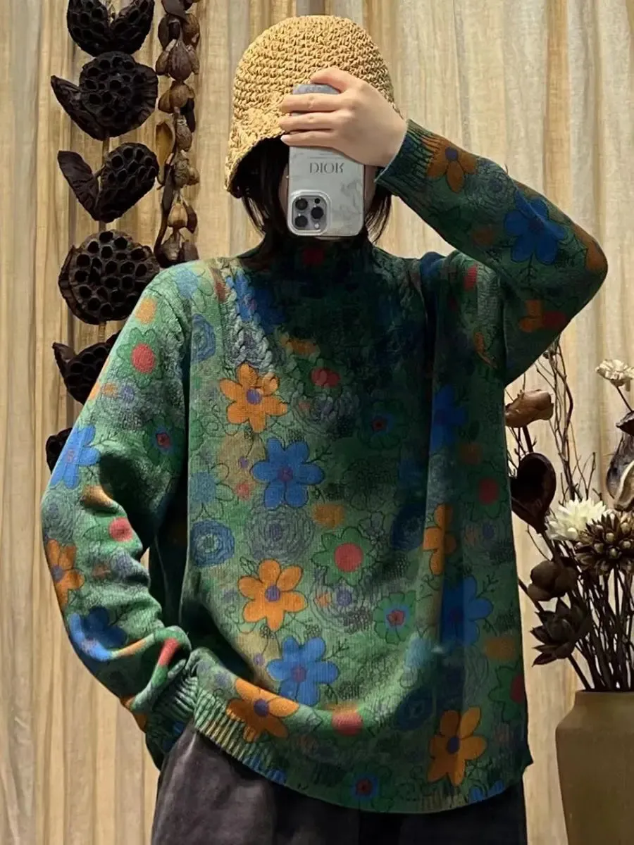 Women Knitted Turtleneck Sweater