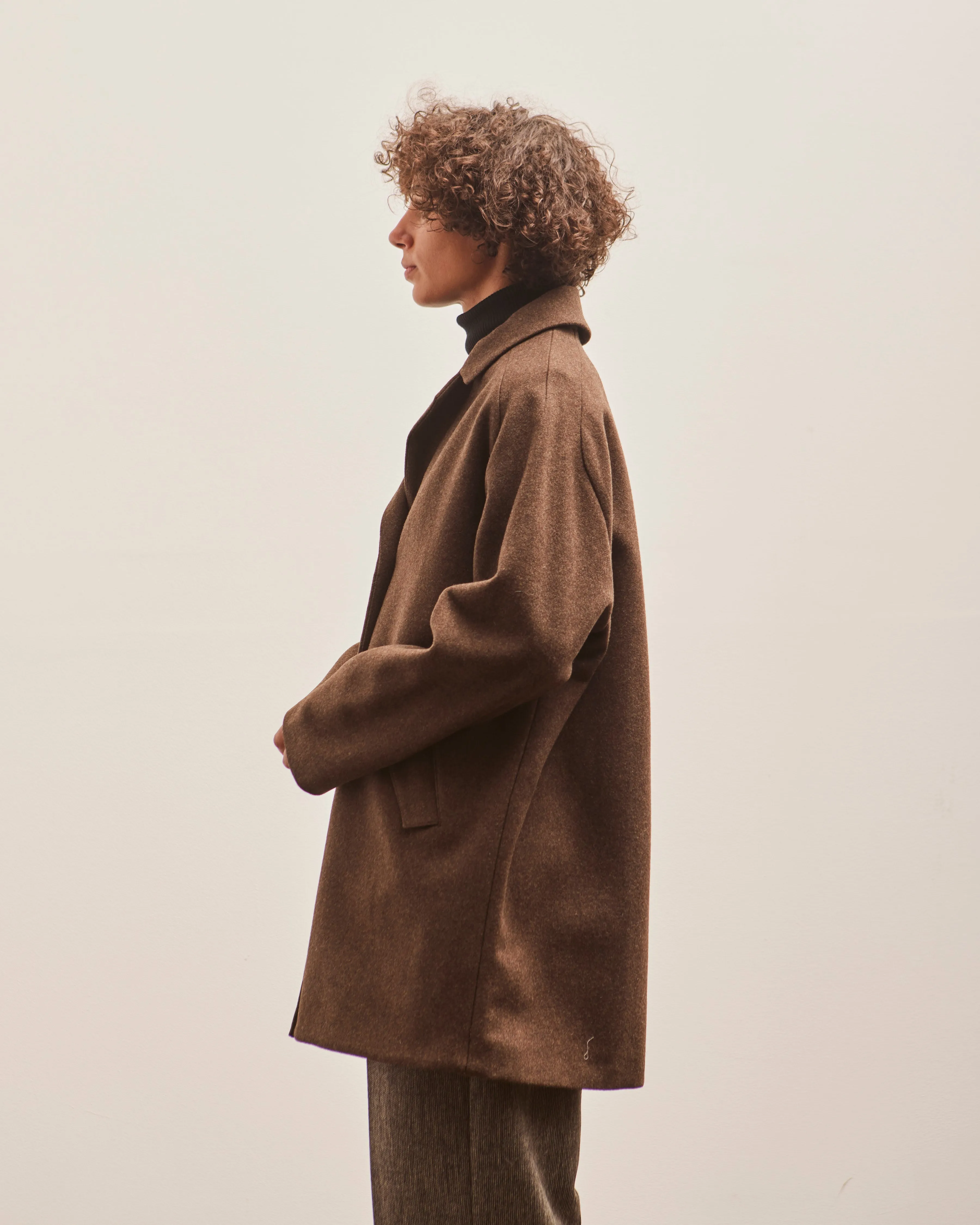 YMC Eno Wool Coat, Brown